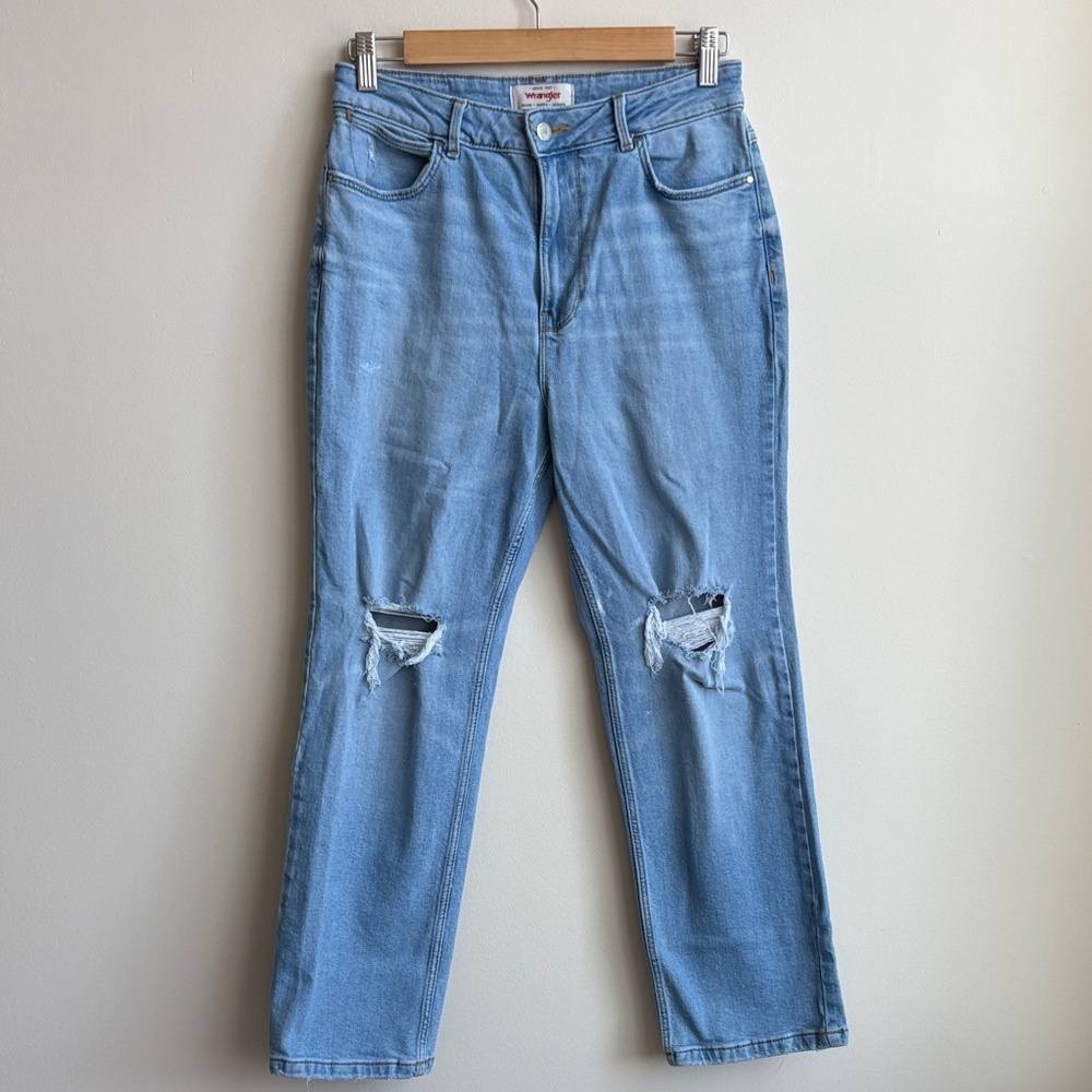 Wrangler High Rise True Straight Crop Jeans